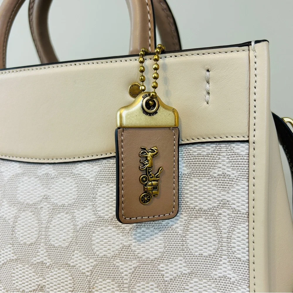Coach Signature Jacquard Rogue 25 in Chalk/Ivory, NWT! - Picture 2 of 16